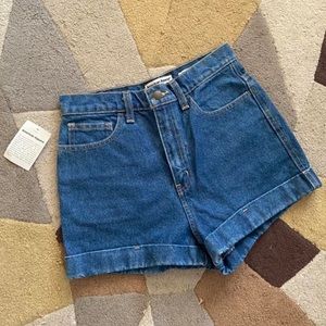 American Apparel High Waisted Dark Blue Shorts